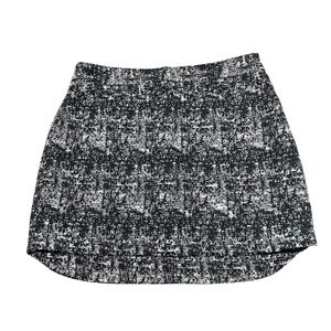 Banana Republic Black and White Textured Mini Skirt